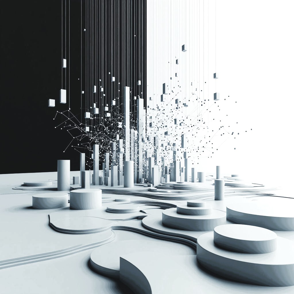 Minimalist abstract graphic symbolizing gradual growth.